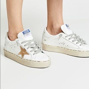 Golden Goose Hi Star Leather Low-top Sneakers in White